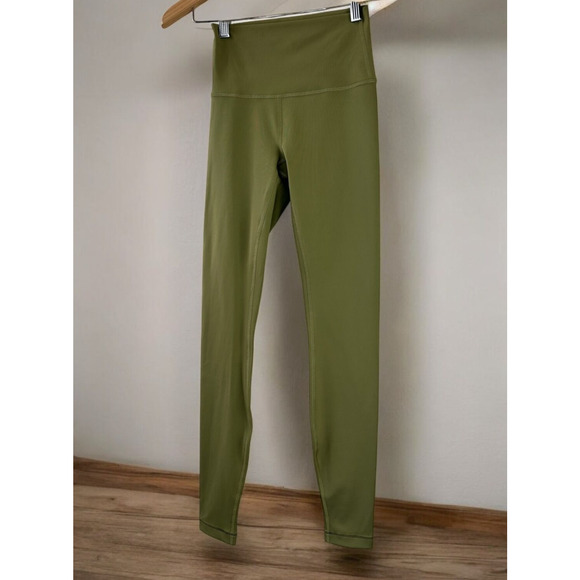 Lululemon Wunder Under High Rise Tight Full on Luxtreme Bronze Green Size 2 - Picture 2 of 13